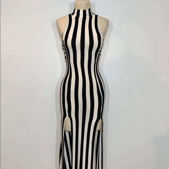 Body Central Dresses & Skirts - Mock Neck Double Slit Maxi